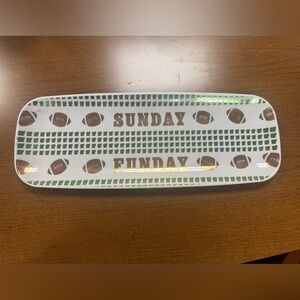 Game day set of 3 disposable Sunday funday platters